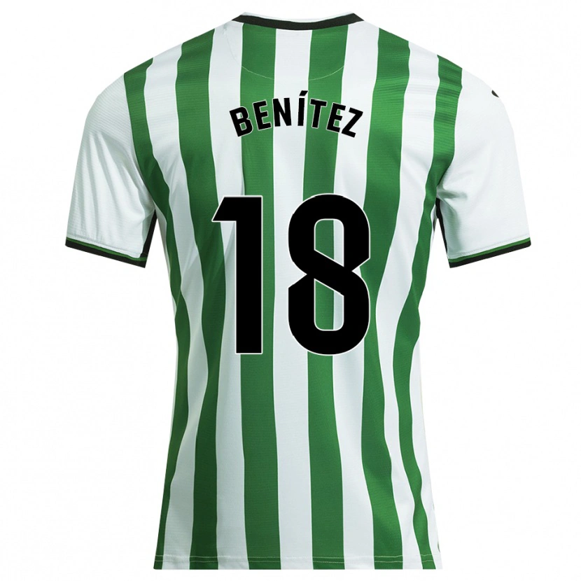 Danxen Women Paco Benítez #18 White Green Home Jersey 2025/26 T-Shirt