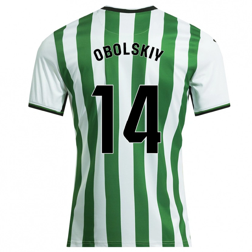 Danxen Women Nikolay Obolskiy #14 White Green Home Jersey 2025/26 T-Shirt