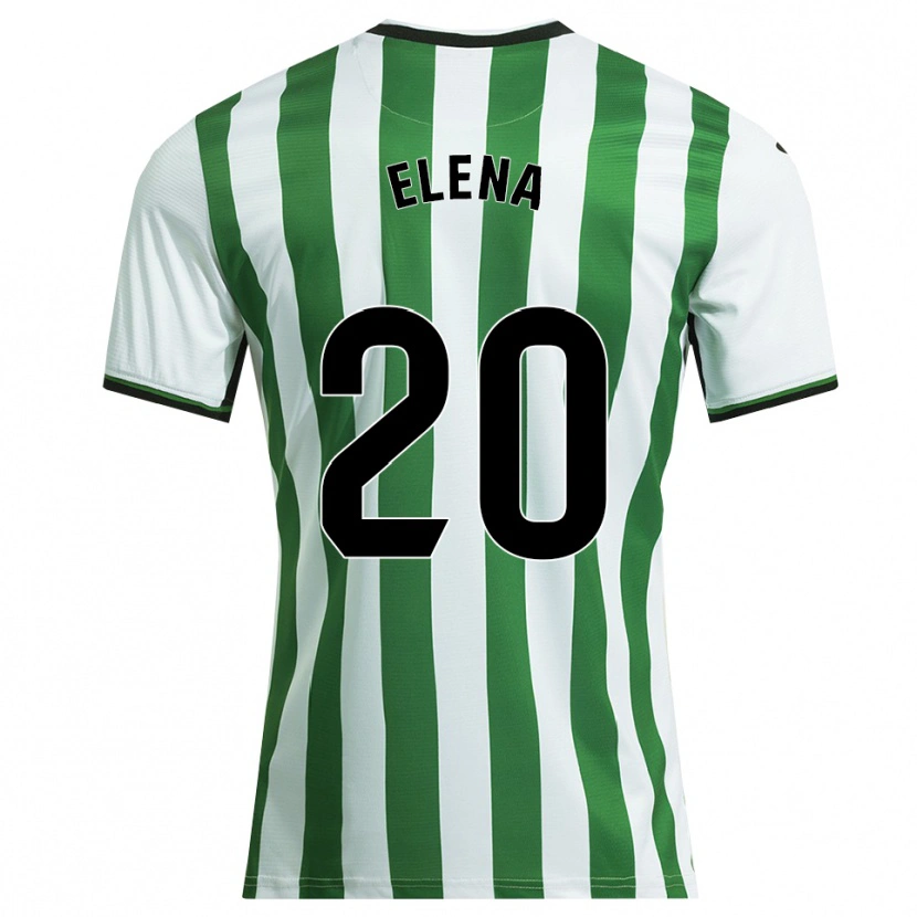 Danxen Women Elena Lozano Gallego #20 White Green Home Jersey 2025/26 T-Shirt