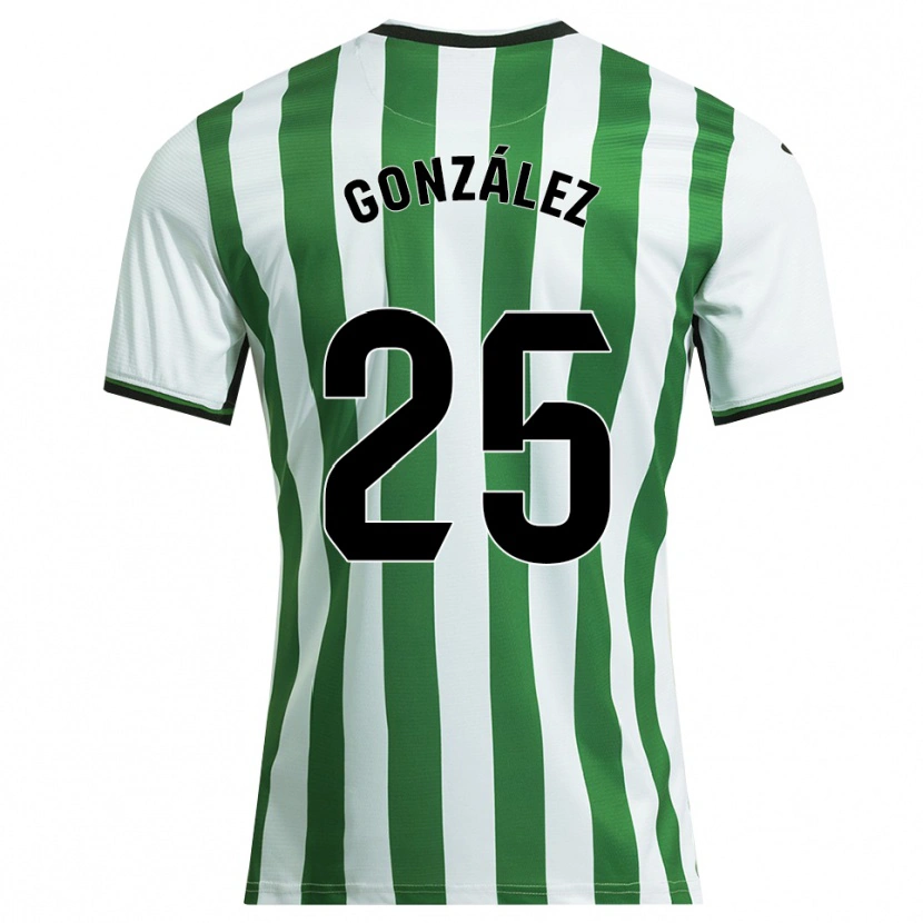Danxen Women Dani González #25 White Green Home Jersey 2025/26 T-Shirt