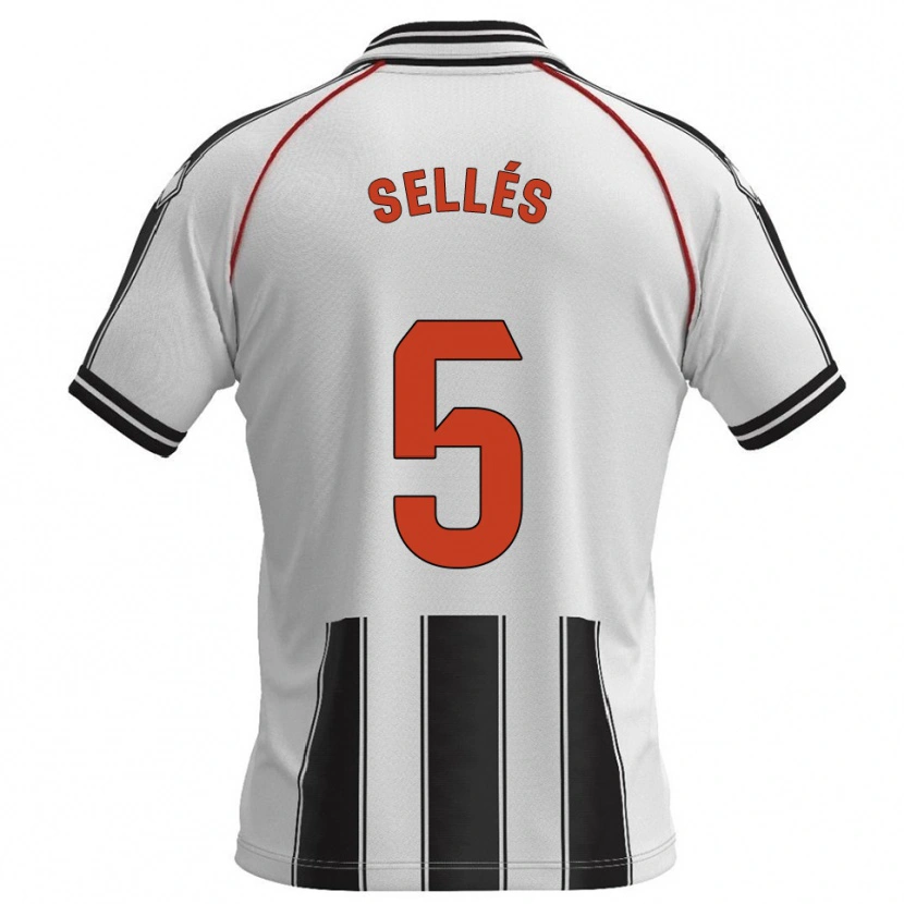 Danxen Women David Sellés #5 White Black Home Jersey 2025/26 T-Shirt