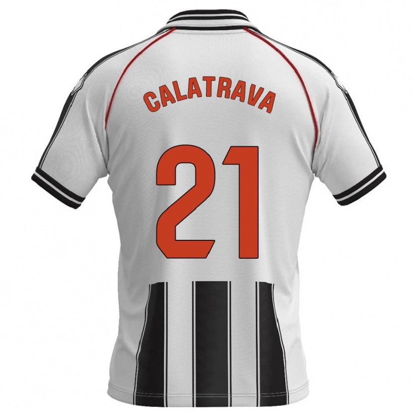 Danxen Women Álex Calatrava #21 White Black Home Jersey 2025/26 T-Shirt