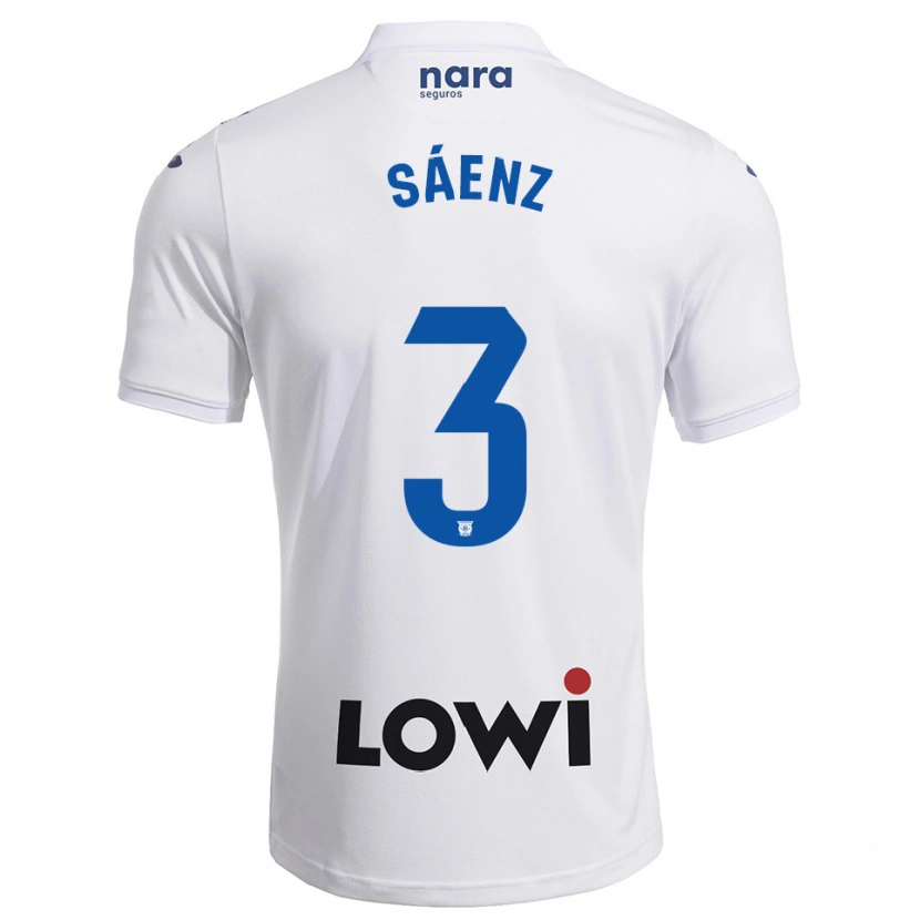 Danxen Women Jorge Sáenz #3 White Navy Home Jersey 2025/26 T-Shirt