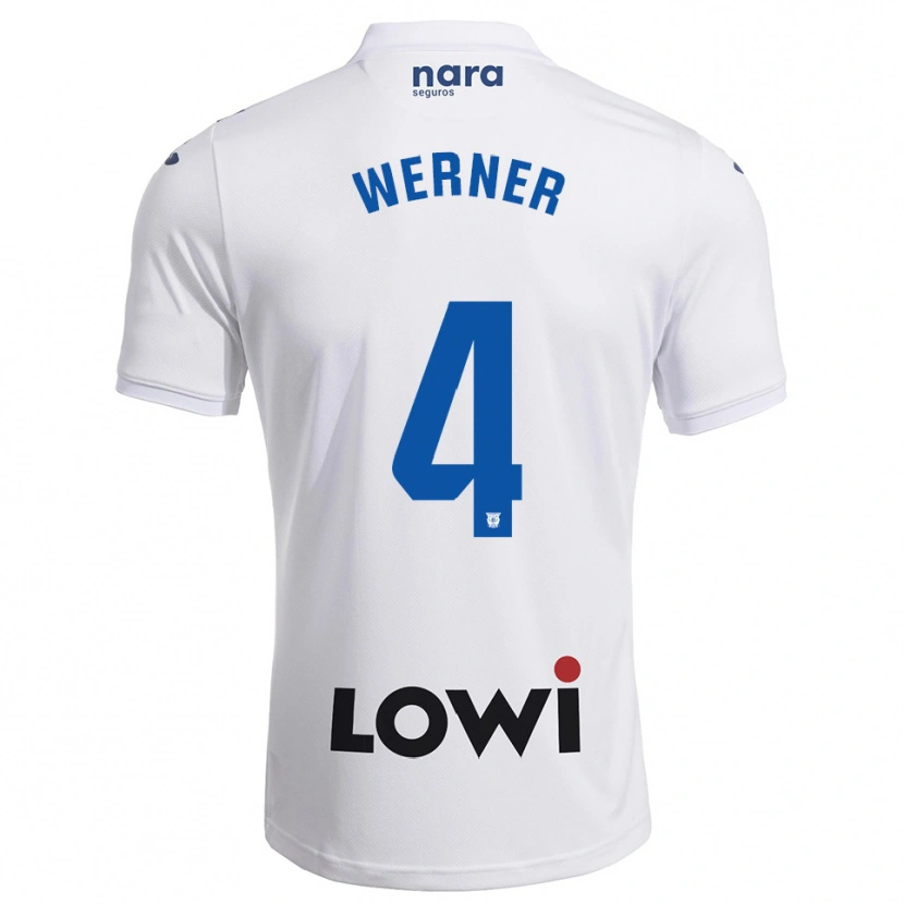 Danxen Women Henri Werner #4 White Navy Home Jersey 2025/26 T-Shirt