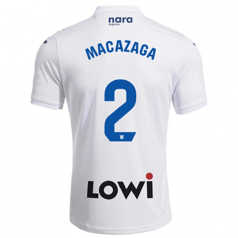 Danxen Women Lucas Macazaga #2 White Navy Home Jersey 2025/26 T-Shirt