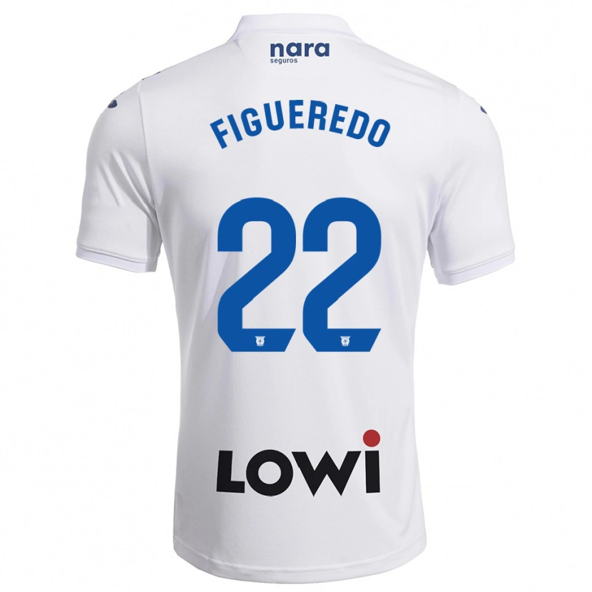 Danxen Women Sebastián Figueredo #22 White Navy Home Jersey 2025/26 T-Shirt