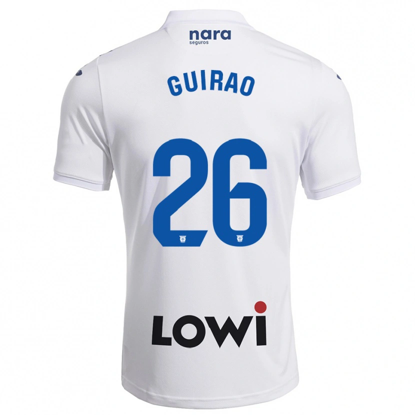 Danxen Women Carlos Guirao #26 White Navy Home Jersey 2025/26 T-Shirt