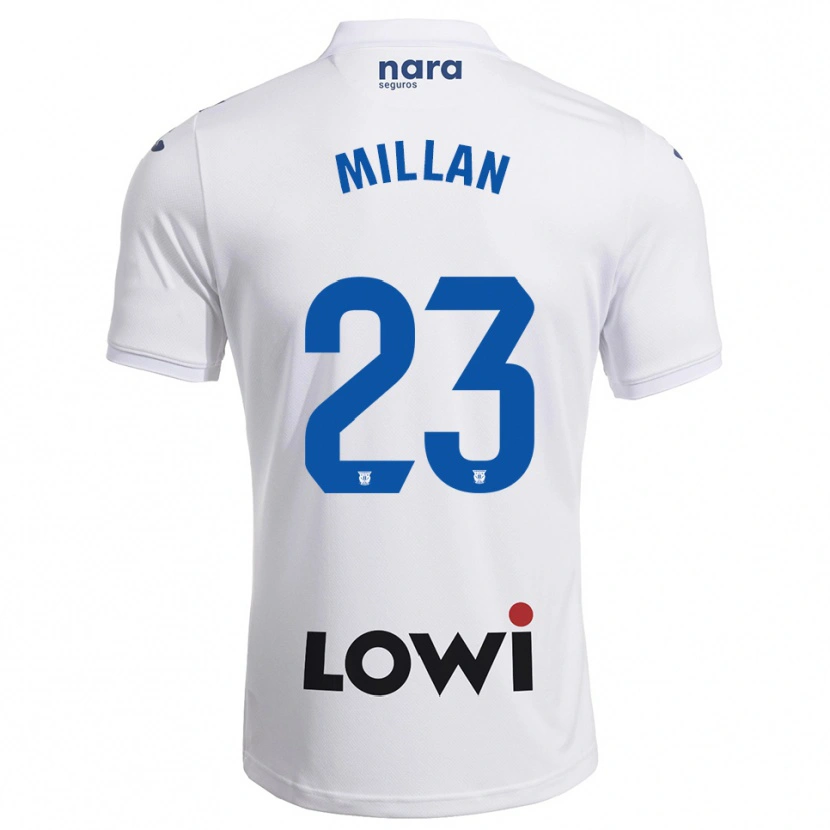 Danxen Women Álex Millán #23 White Navy Home Jersey 2025/26 T-Shirt