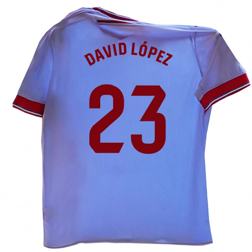 Danxen Women David López #23 White Red Home Jersey 2025/26 T-Shirt