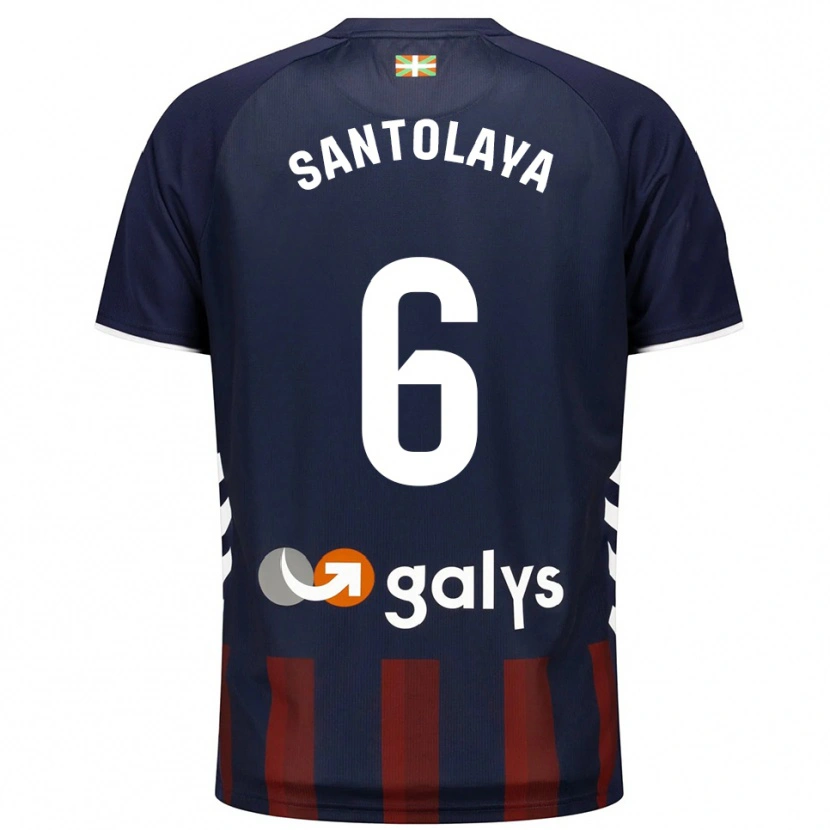 Danxen Women Asier Santolaya #6 Navy Red Home Jersey 2025/26 T-Shirt