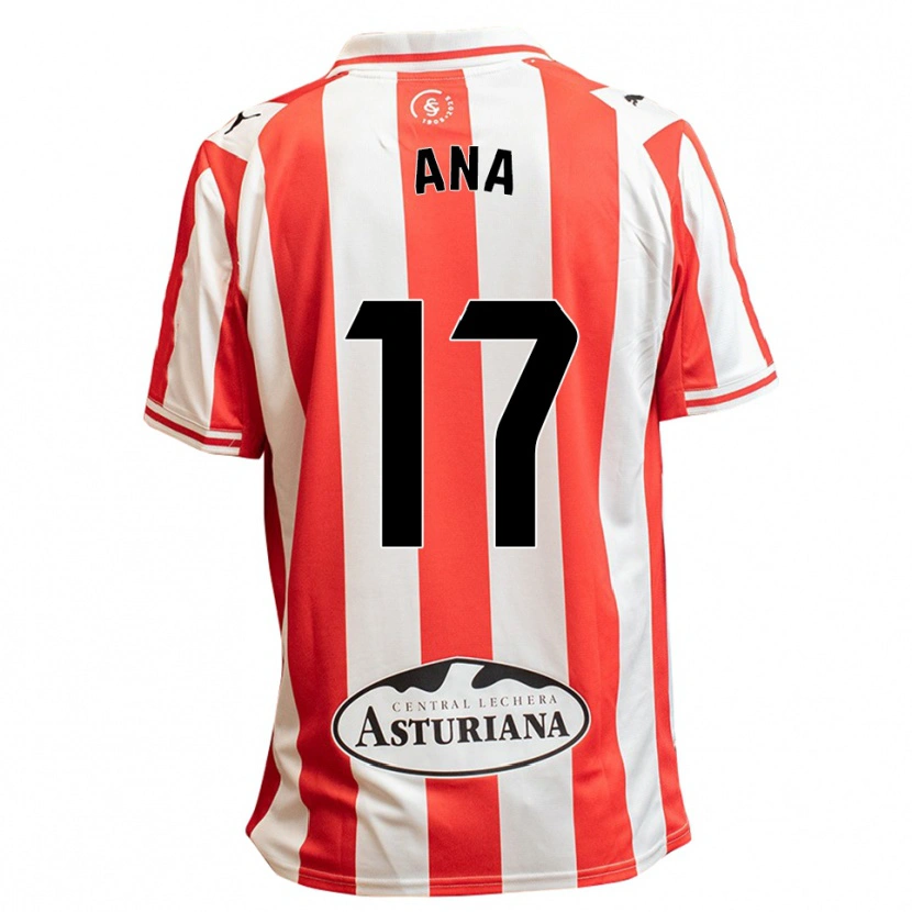 Danxen Women Ana Gloria Campoamor Paredes #17 White Red Home Jersey 2025/26 T-Shirt
