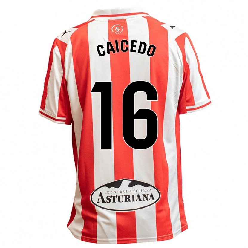 Danxen Women Jordy Caicedo #16 White Red Home Jersey 2025/26 T-Shirt