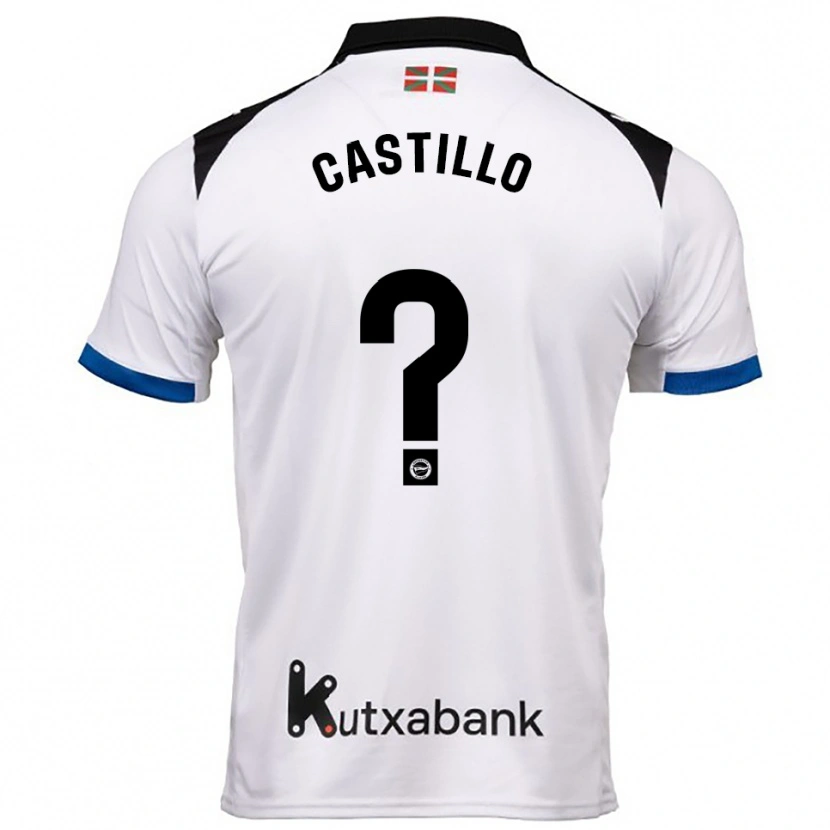 Danxen Women Adrián Castillo #0 White Blue Away Jersey 2025/26 T-Shirt