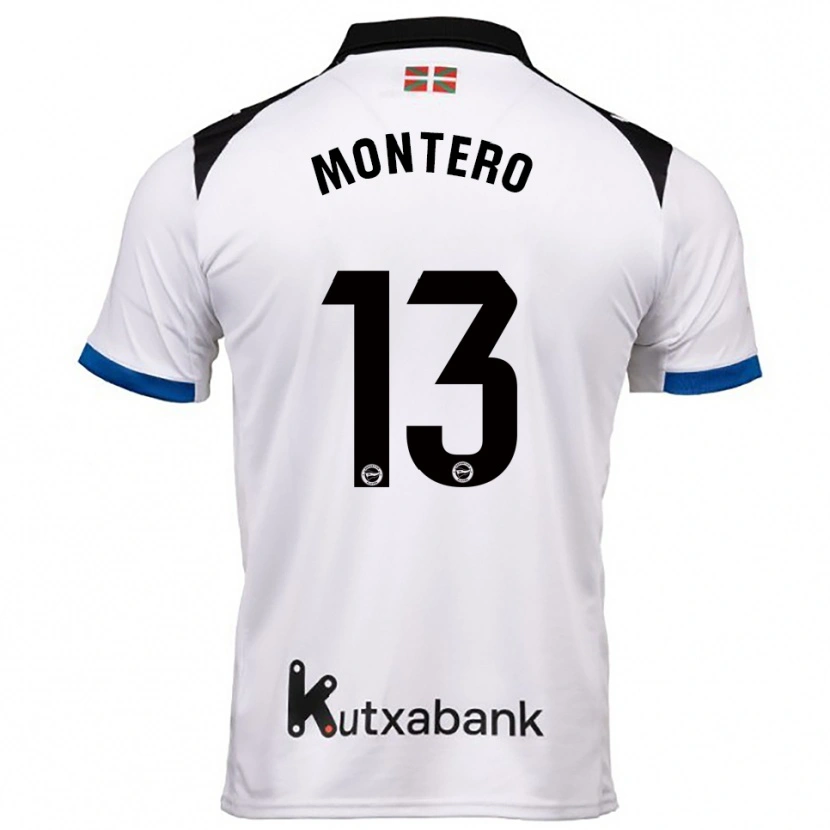 Danxen Women Rubén Montero #13 White Blue Away Jersey 2025/26 T-Shirt