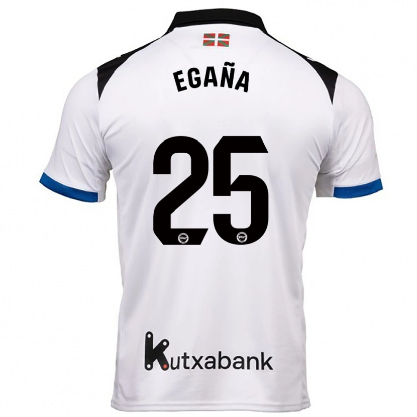 Danxen Women Eider Egaña #25 White Blue Away Jersey 2025/26 T-Shirt