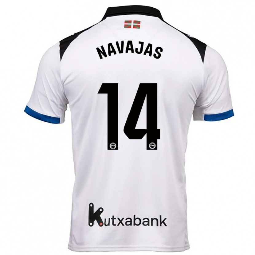 Danxen Women Laura Navajas #14 White Blue Away Jersey 2025/26 T-Shirt
