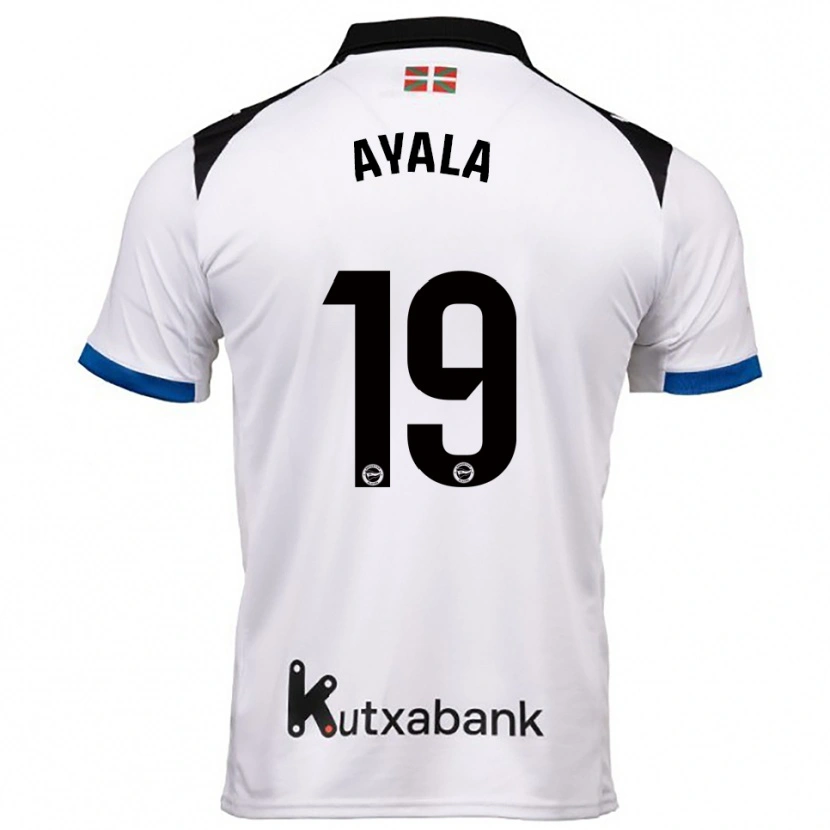 Danxen Women Axel Ayala #19 White Blue Away Jersey 2025/26 T-Shirt
