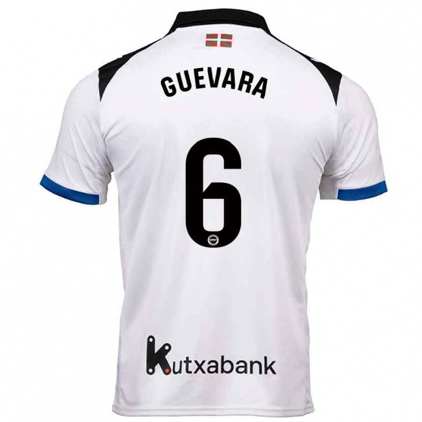Danxen Women Ander Guevara #6 White Blue Away Jersey 2025/26 T-Shirt