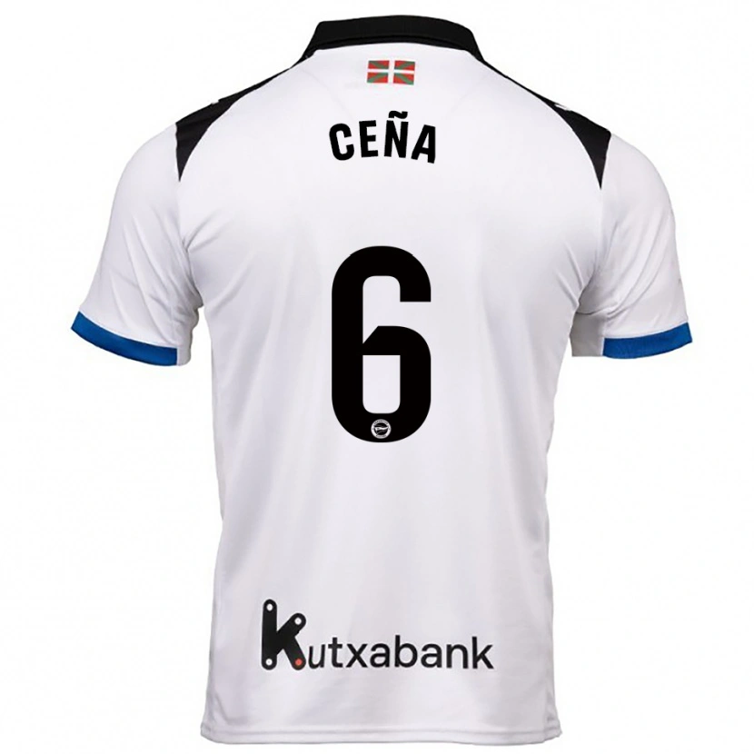 Danxen Women Marcos Ceña #6 White Blue Away Jersey 2025/26 T-Shirt