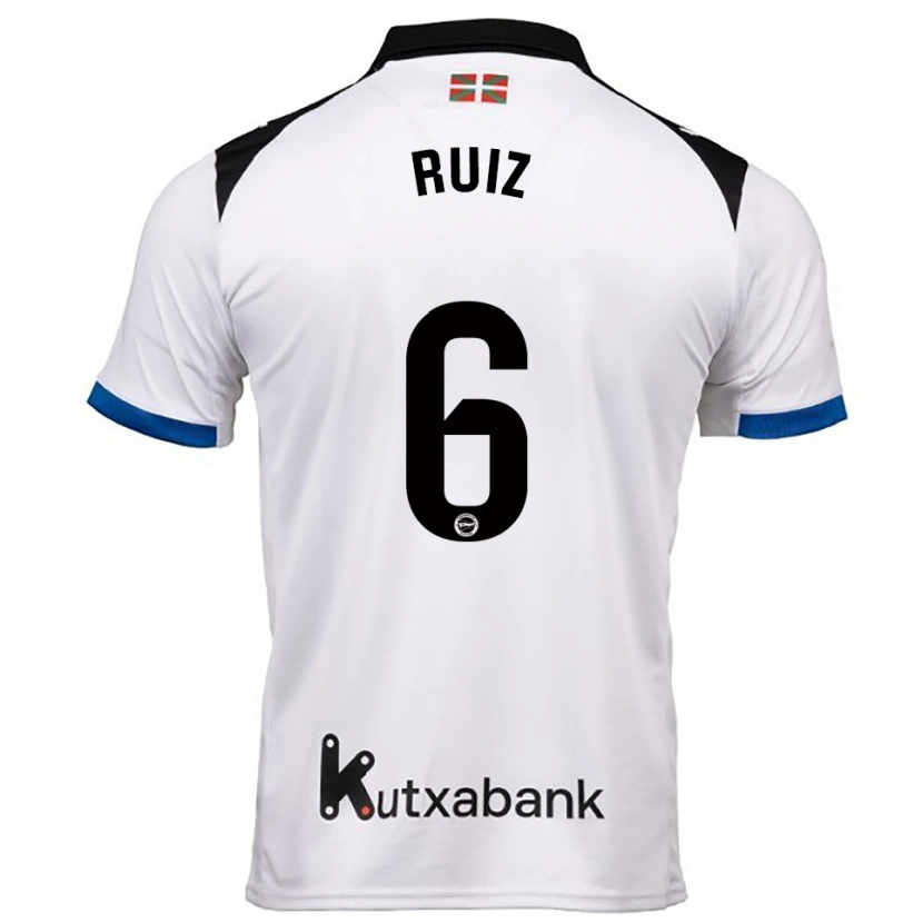 Danxen Women Markel Ruiz #6 White Blue Away Jersey 2025/26 T-Shirt