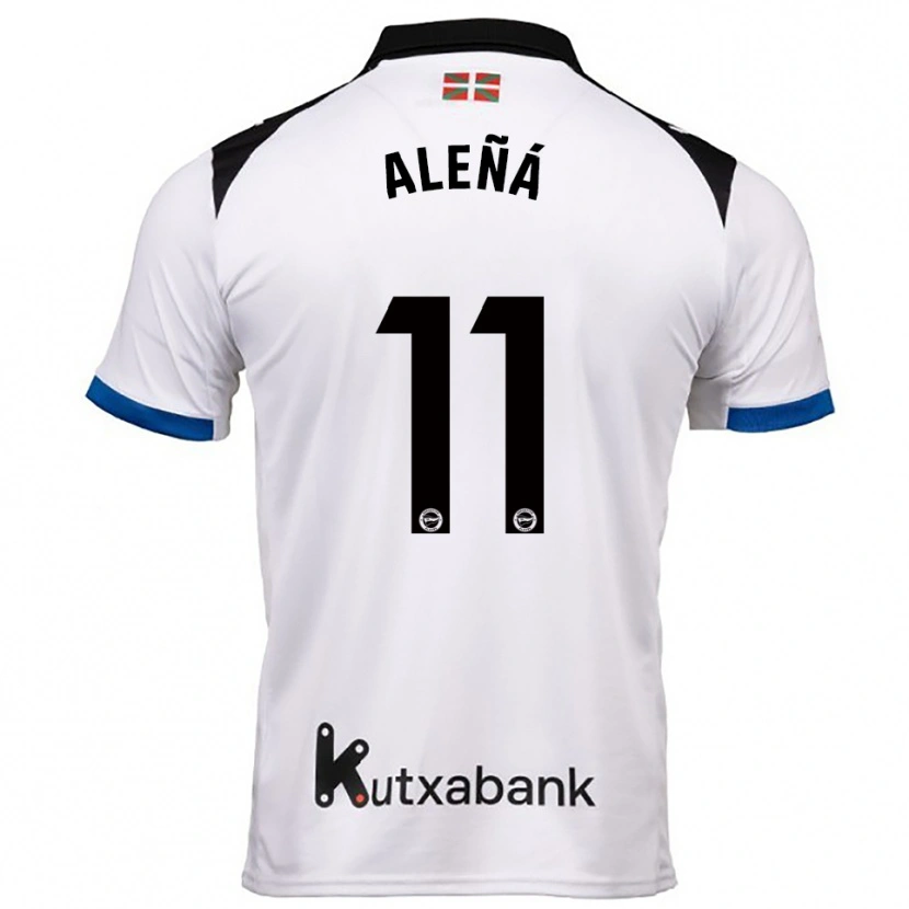 Danxen Women Carles Aleñá #11 White Blue Away Jersey 2025/26 T-Shirt