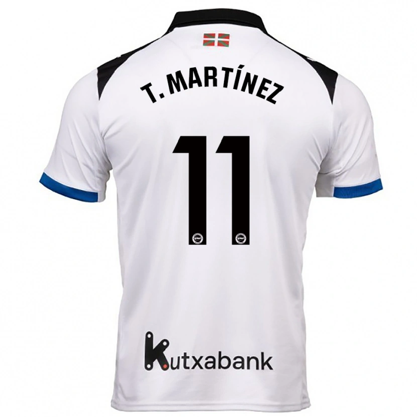 Danxen Women Toni Martínez #11 White Blue Away Jersey 2025/26 T-Shirt