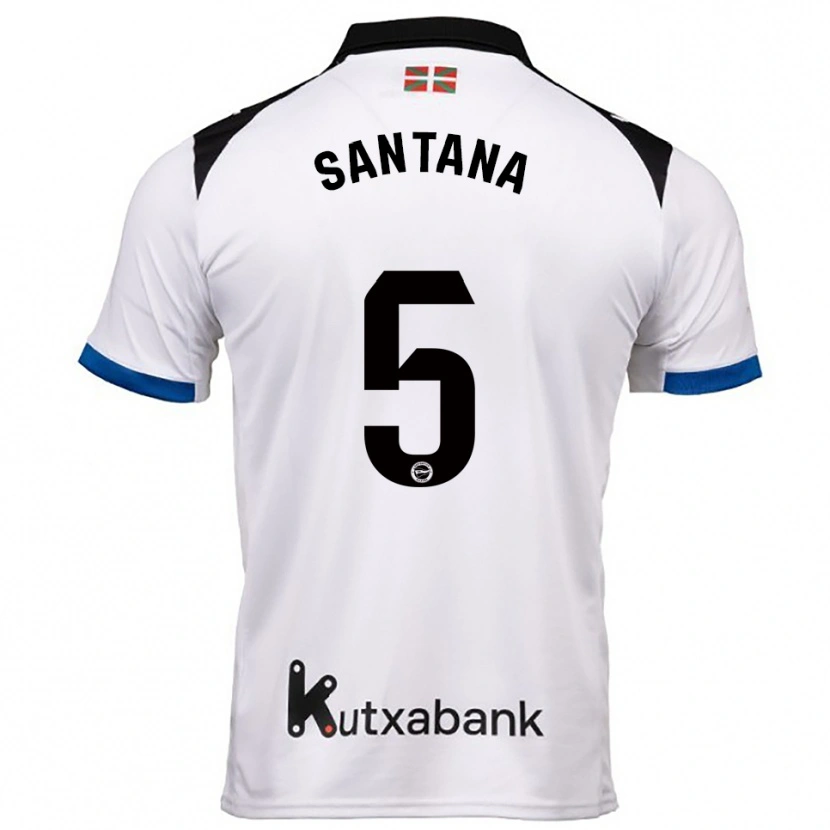 Danxen Women Vanesa Santana #5 White Blue Away Jersey 2025/26 T-Shirt