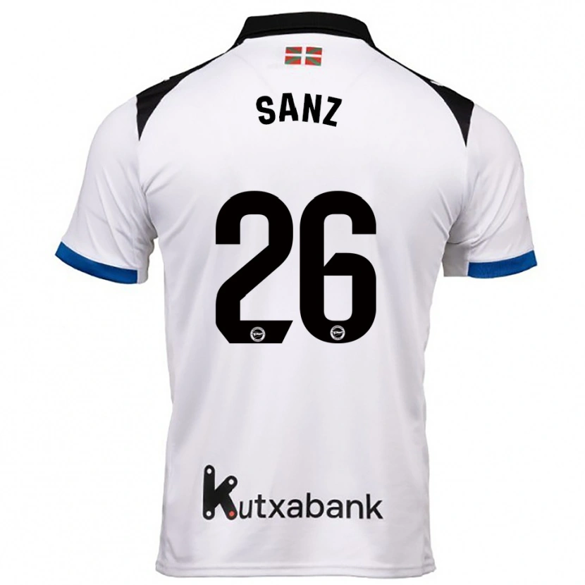 Danxen Women Paco Sanz #26 White Blue Away Jersey 2025/26 T-Shirt