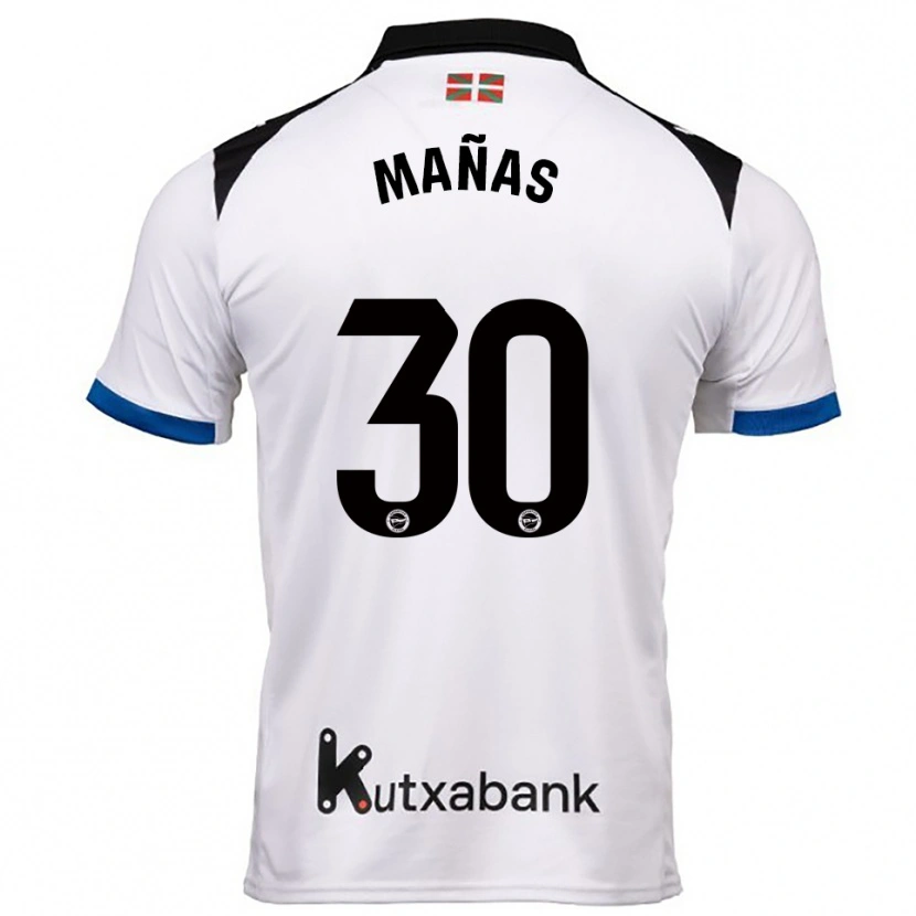 Danxen Women Aitor Mañas #30 White Blue Away Jersey 2025/26 T-Shirt