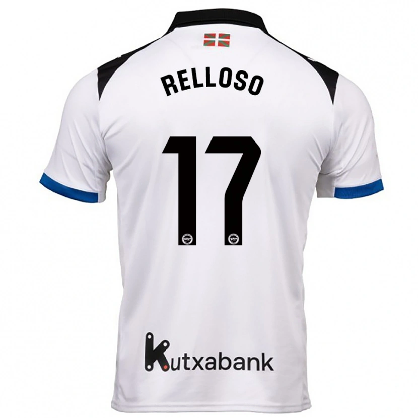 Danxen Women Mikel Relloso #17 White Blue Away Jersey 2025/26 T-Shirt