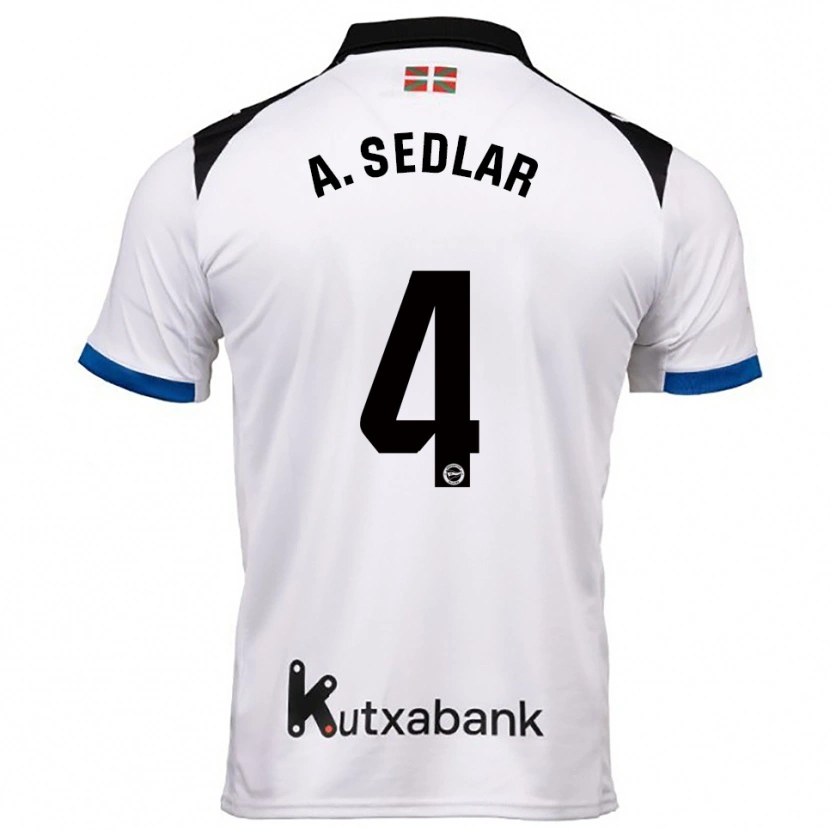 Danxen Women Aleksandar Sedlar #4 White Blue Away Jersey 2025/26 T-Shirt