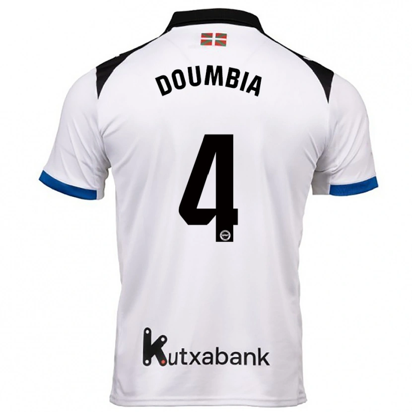 Danxen Women Daouda Doumbia #4 White Blue Away Jersey 2025/26 T-Shirt