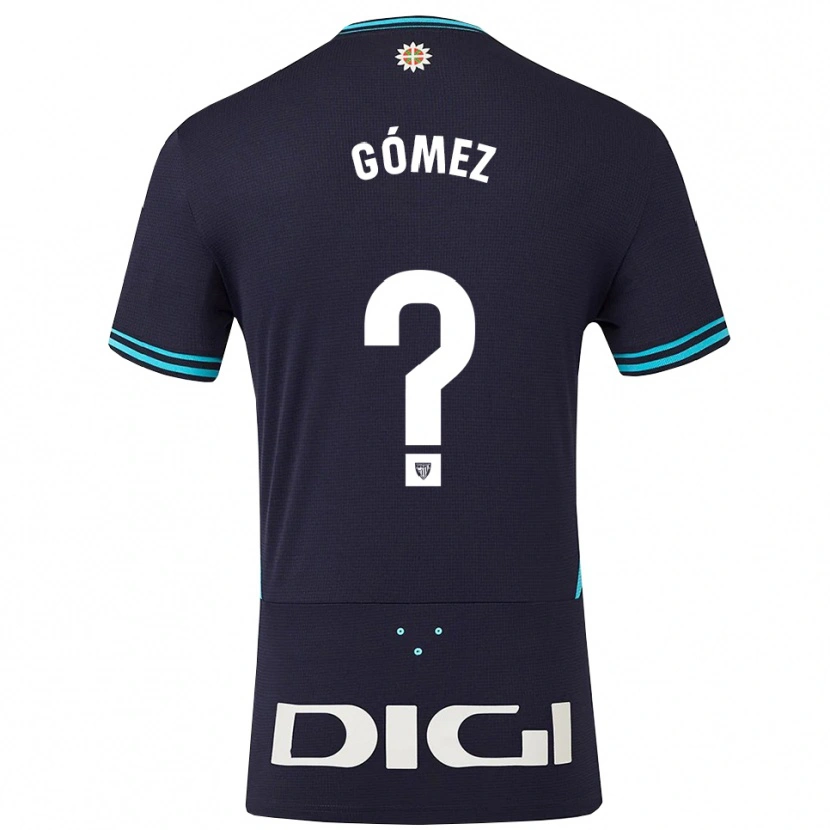 Danxen Women Xabi Gómez #0 Navy Sky Blue Away Jersey 2025/26 T-Shirt