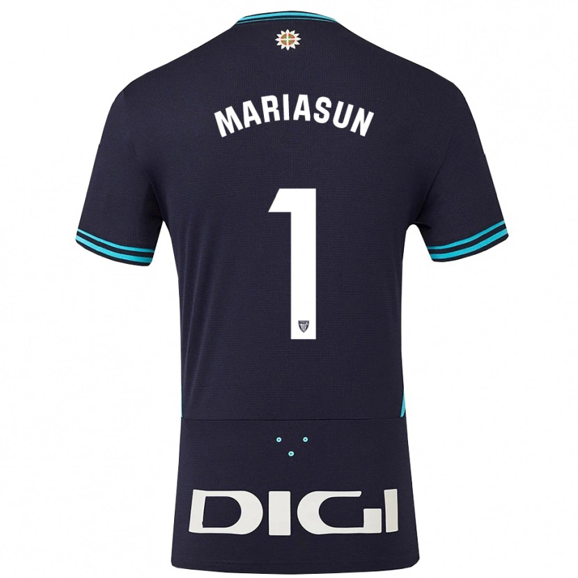 Danxen Women María Asunción Quiñones Goikoetxea #1 Navy Sky Blue Away Jersey 2025/26 T-Shirt