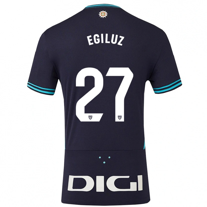 Danxen Women Unai Egiluz #27 Navy Sky Blue Away Jersey 2025/26 T-Shirt