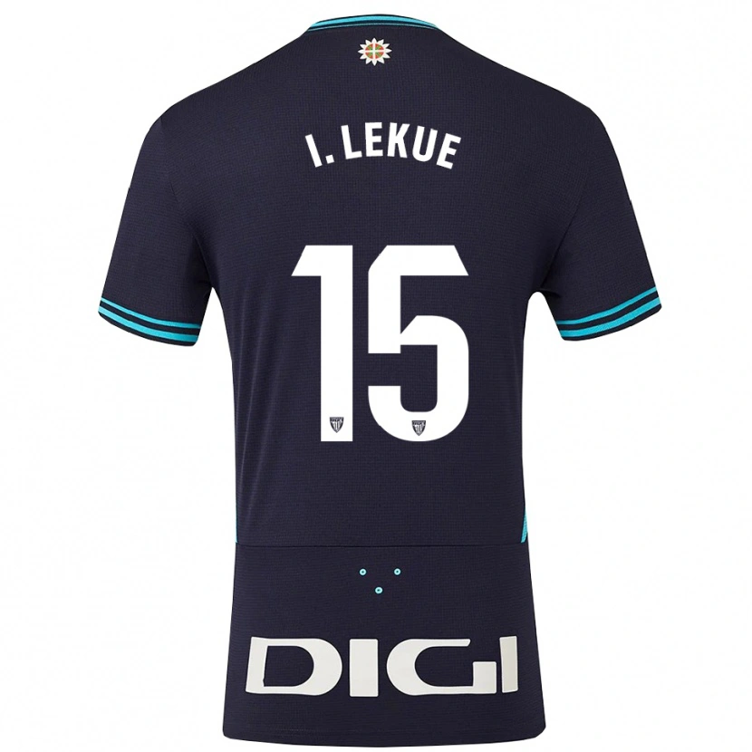 Danxen Women Iñigo Lekue #15 Navy Sky Blue Away Jersey 2025/26 T-Shirt