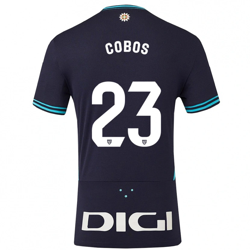 Danxen Women Alain Cobos #23 Navy Sky Blue Away Jersey 2025/26 T-Shirt