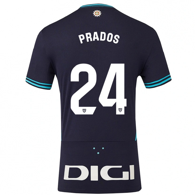 Danxen Women Beñat Prados #24 Navy Sky Blue Away Jersey 2025/26 T-Shirt
