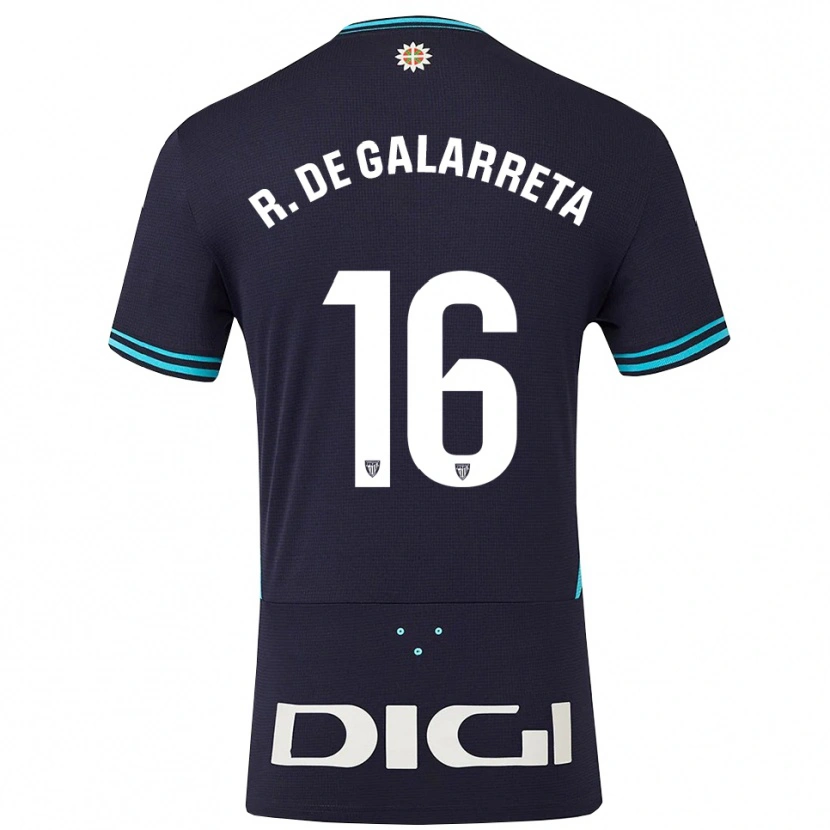 Danxen Women Iñigo Ruiz De Galarreta #16 Navy Sky Blue Away Jersey 2025/26 T-Shirt