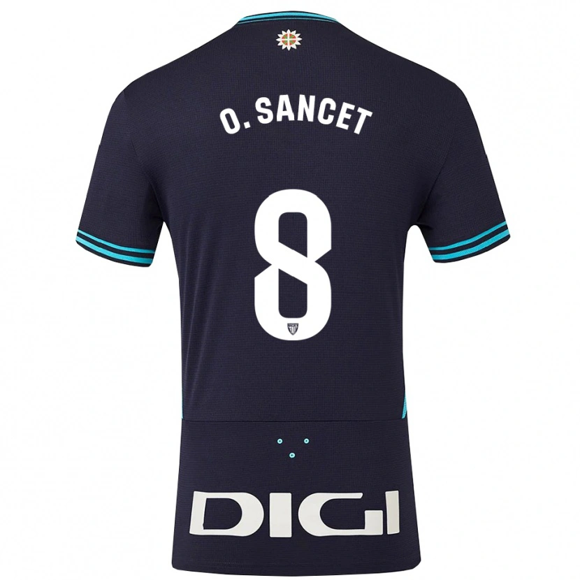 Danxen Women Oihan Sancet #8 Navy Sky Blue Away Jersey 2025/26 T-Shirt