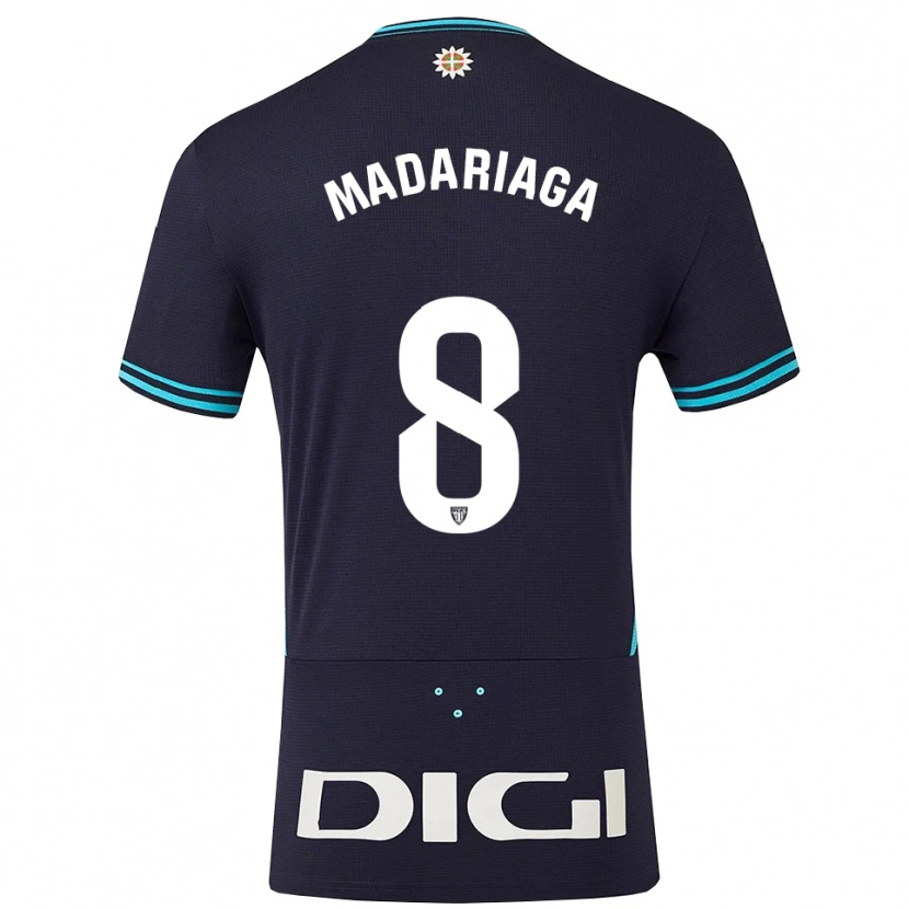 Danxen Women Joan Madariaga #8 Navy Sky Blue Away Jersey 2025/26 T-Shirt