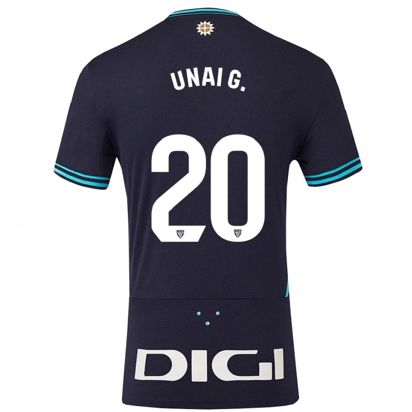 Danxen Women Unai Gómez #20 Navy Sky Blue Away Jersey 2025/26 T-Shirt