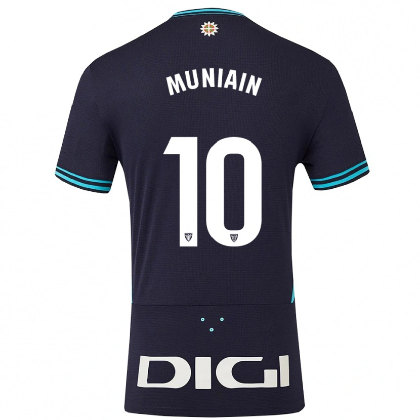 Danxen Women Iker Muniain #10 Navy Sky Blue Away Jersey 2025/26 T-Shirt
