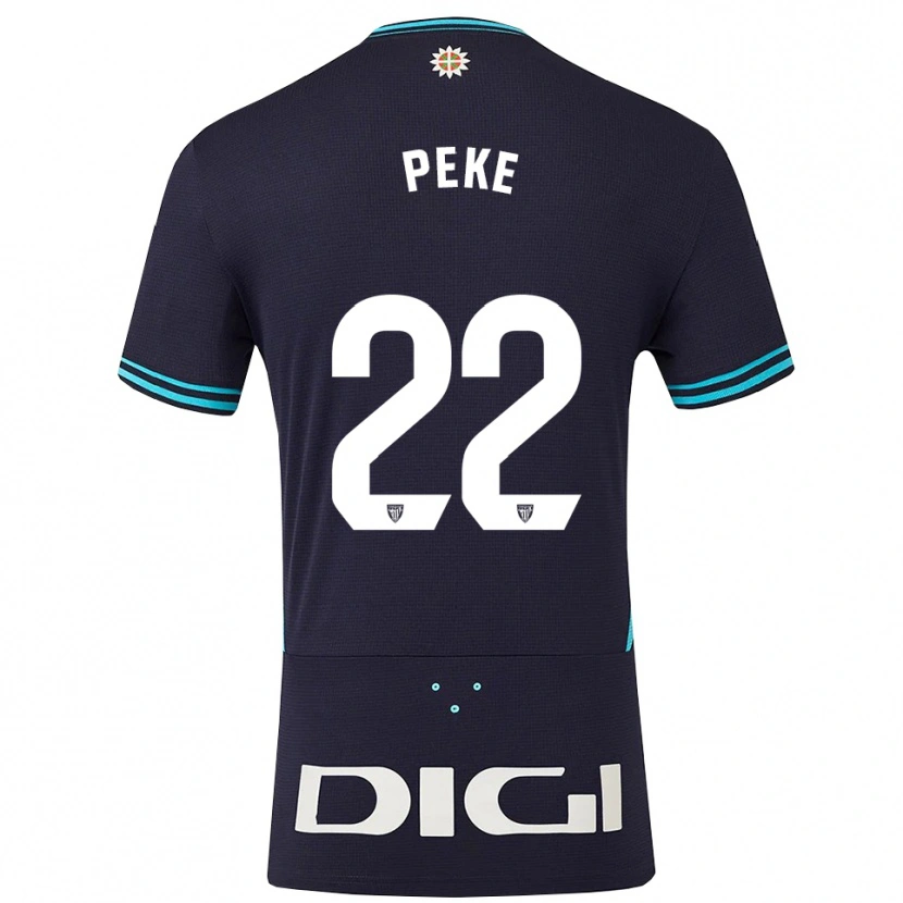 Danxen Women Ainize Barea Núñez #22 Navy Sky Blue Away Jersey 2025/26 T-Shirt