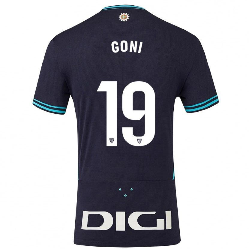 Danxen Women Marcos Goñi #19 Navy Sky Blue Away Jersey 2025/26 T-Shirt