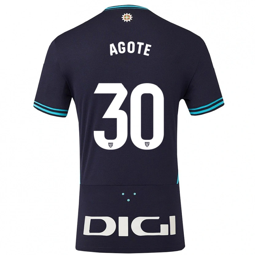Danxen Women Daniela Agote Aguirre #30 Navy Sky Blue Away Jersey 2025/26 T-Shirt