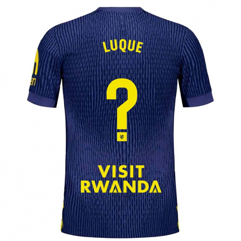 Danxen Women Adrian Luque #0 Navy Yellow Away Jersey 2025/26 T-Shirt