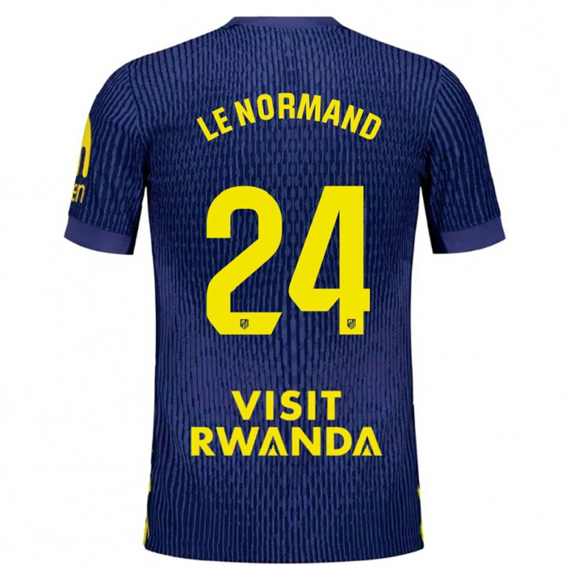 Danxen Women Robin Le Normand #24 Navy Yellow Away Jersey 2025/26 T-Shirt
