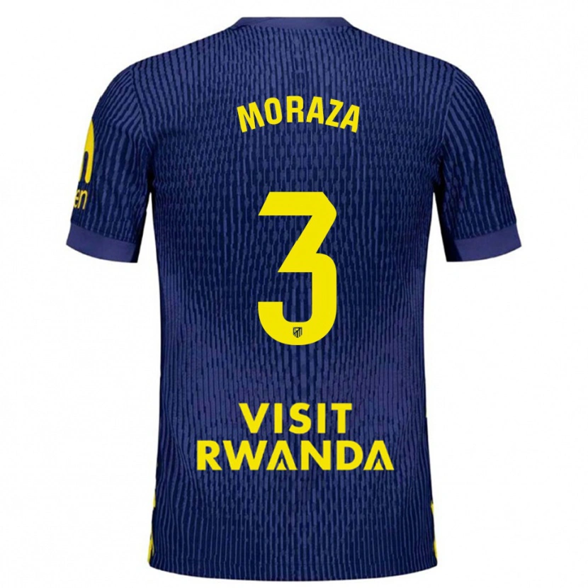Danxen Women Ainhoa Moraza #3 Navy Yellow Away Jersey 2025/26 T-Shirt