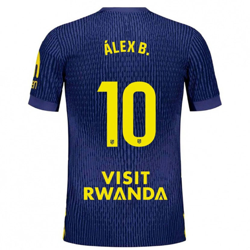 Danxen Women Álex Baena #10 Navy Yellow Away Jersey 2025/26 T-Shirt